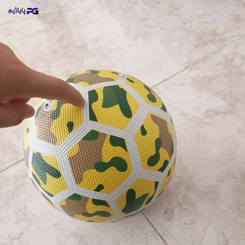 توپ فوتبال لاستیکی طرح ارتشی سایز 4-4