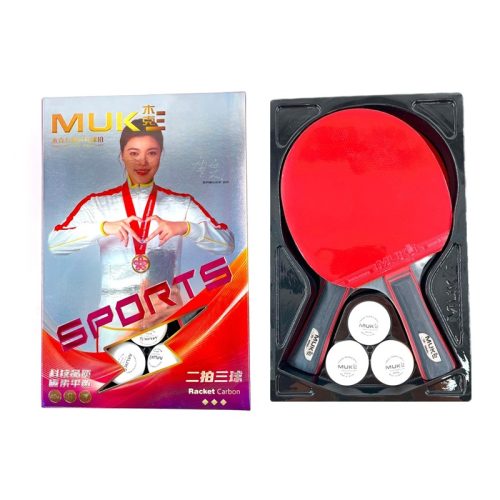 ست کامل تنیس روی میز شامل ۲ راکت و ۳ توپ استاندارد
